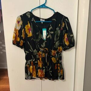 Madison & Berkeley Cinched Top